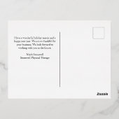 Peace Love PT Physical Therapy Custom Gold Folie Feestdagen Briefkaart (Achterkant)