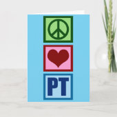 Peace Love PT Physical Therapy Feestdagen Kaart (Voorkant)
