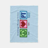 Peace Love PT Physical Therapy Fleece Deken (Voorkant)
