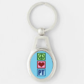 Peace Love PT Physical Therapy Sleutelhanger (Voorkant)