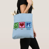Peace Love PT Physical Therapy Tote Bag (Dichtbij)