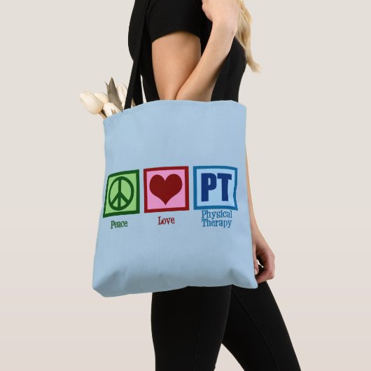Peace Love PT Physical Therapy Tote Bag (Dichtbij)