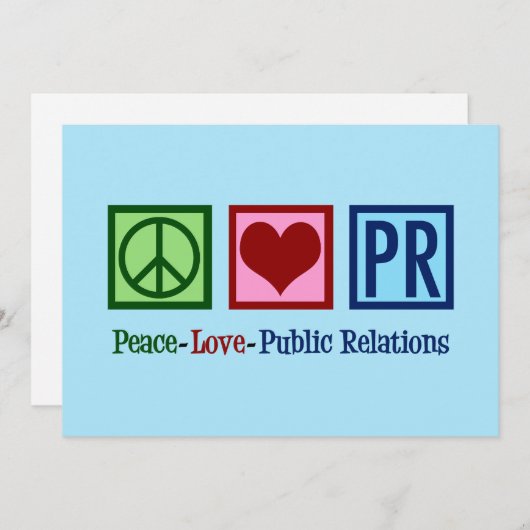 Peace Love Public Relations Feestdagenkaart (Voorkant / Achterkant)