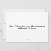 Peace Love Public Relations Feestdagenkaart (Achterkant)