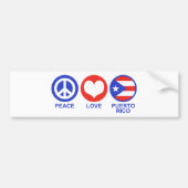 Peace Love Puerto Rico Bumpersticker (Voorkant)