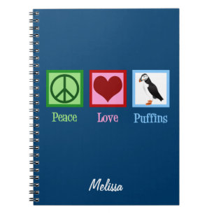 Peace Love Puffins Notitieboek