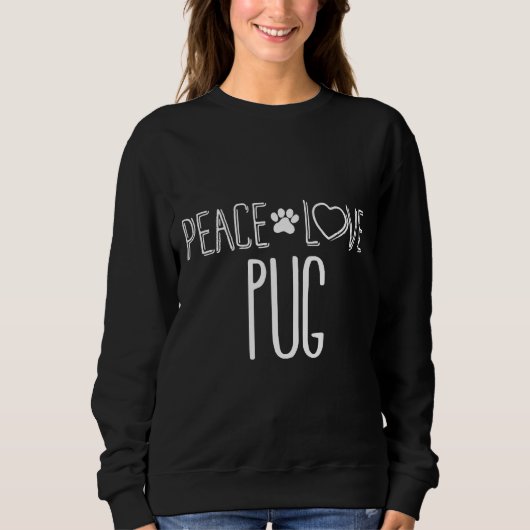 Peace Love Pug Hondenliefhebbers Essential T-Shirt (Voorkant)