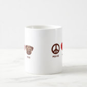 Peace Love Pug Koffiemok (Center)