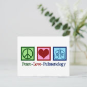 Peace Love Pulmonology Briefkaart (Staand voorkant)