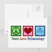 Peace Love Pulmonology Briefkaart (Voorkant / Achterkant)
