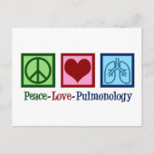 Peace Love Pulmonology Briefkaart (Voorkant)