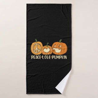 Peace Love Pumpkin Halloween Badhanddoek