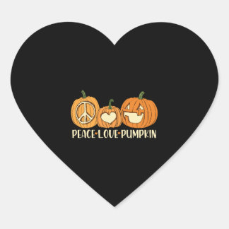 Peace Love Pumpkin Halloween Hart Sticker