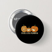 Peace Love Pumpkin Halloween Ronde Button 5,7 Cm (Voorkant /achterkant)