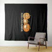 Peace Love Pumpkin Halloween Wandkleed (In Situ (horizontaal))