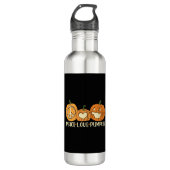Peace Love Pumpkin Halloween Waterfles (Voorkant)