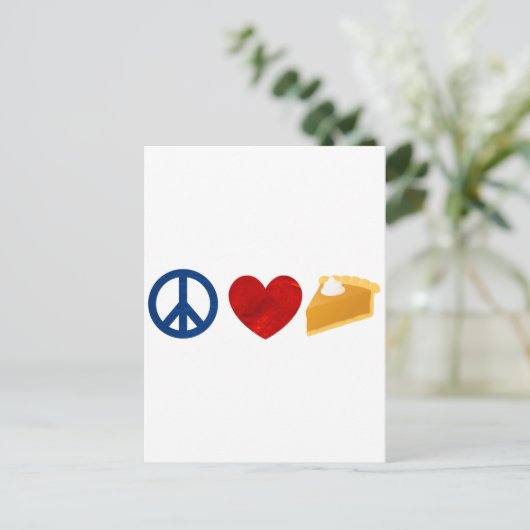 Peace, Love, Pumpkin Pie Briefkaart (Staand voorkant)