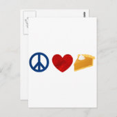 Peace, Love, Pumpkin Pie Briefkaart (Voorkant / Achterkant)