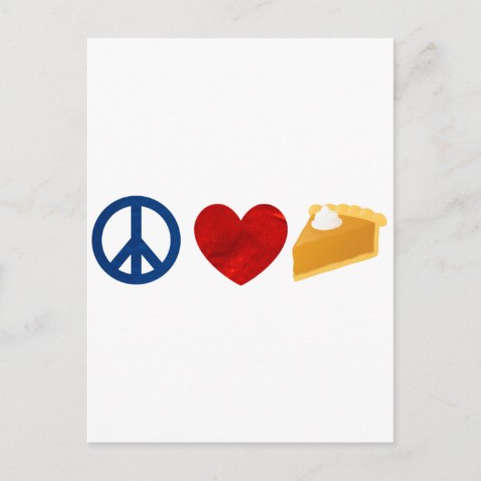 Peace, Love, Pumpkin Pie Briefkaart (Voorkant)