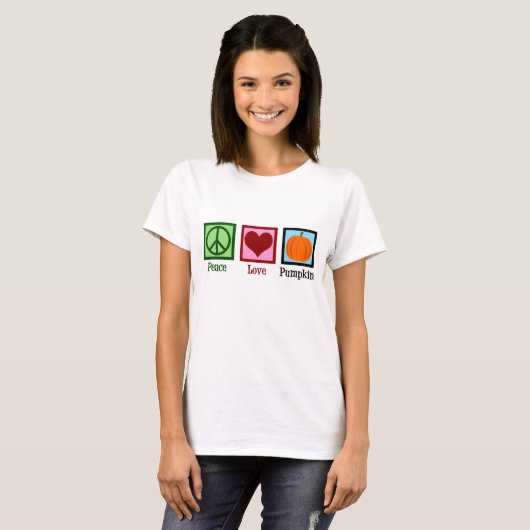 Peace Love Pumpkin Women's T-shirt (Voorkant volledig)