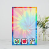 Peace, Love, Puppy Dogs Briefpapier (Staand voorkant)