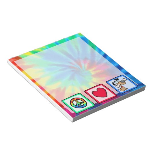 Peace, Love, Puppy Dogs Notitieblok (Schuin)