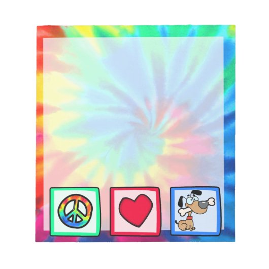 Peace, Love, Puppy Dogs Notitieblok (Voorkant)