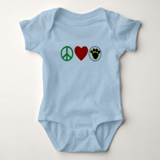 Peace Love Puppy Paws T shirten, Gifts Romper