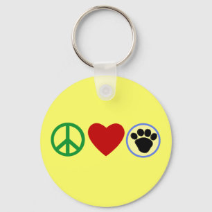 Peace Love Puppy Paws T shirten, Gifts Sleutelhanger