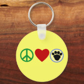 Peace Love Puppy Paws T shirten, Gifts Sleutelhanger (Voorkant)