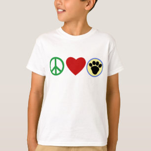 Peace Love Puppy Paws T shirten, Gifts T-shirt