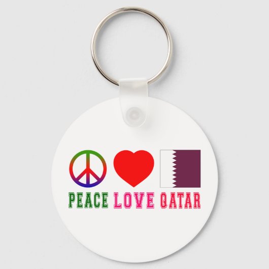 Peace Love Qatar Sleutelhanger (Voorkant)