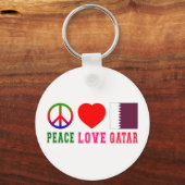 Peace Love Qatar Sleutelhanger (Voorkant)