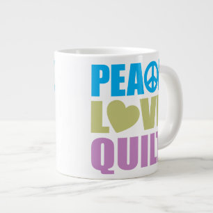 Peace Love Quilt Grote Koffiekop