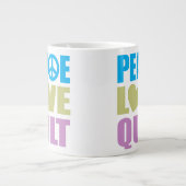 Peace Love Quilt Grote Koffiekop (Voorkant)