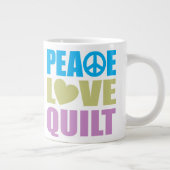 Peace Love Quilt Grote Koffiekop (Rechts)
