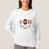 Peace Love Quilt Long-hoes T-shirt (Voorkant)