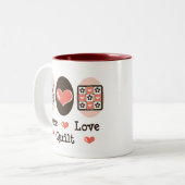 Peace Love Quilt Mok (Voorkant links)