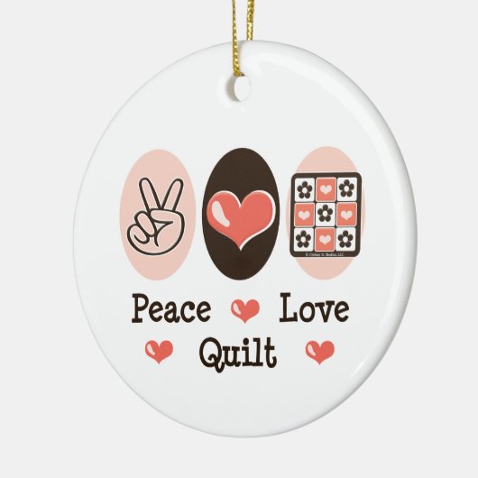 Peace Love Quilt Ornament (Links)
