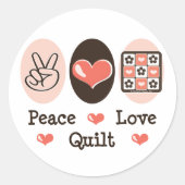 Peace Love Quilt Stickers (Voorkant)
