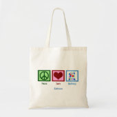 Peace Love Quilter Quilter Monogram Tote Bag (Voorkant)