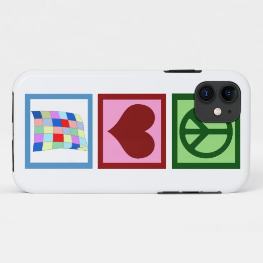 Peace Love Quilting Case-Mate iPhone Case (Achterkant (horizontaal))