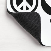 Peace Love Rabbit Muismat (Hoek)