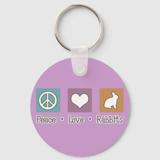 Peace Love Rabbits Sleutelhanger