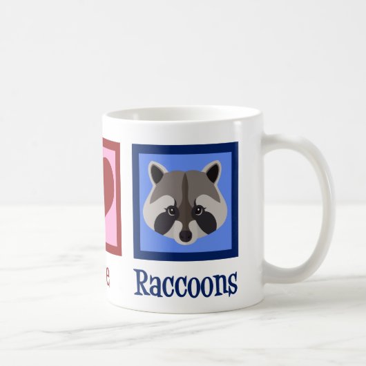 Peace Love Raccoons Koffiemok (Rechts)