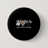 Peace Love Racing  Ronde Button 5,7 Cm (Voorkant)