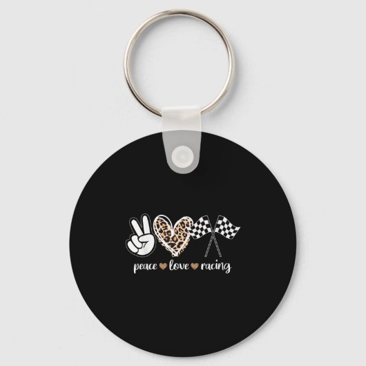Peace Love Racing Sleutelhanger (Voorkant)