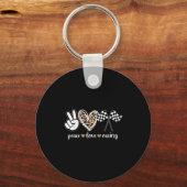 Peace Love Racing Sleutelhanger (Voorkant)