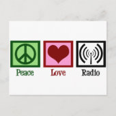 Peace Love Radio Briefkaart (Voorkant)