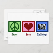 Peace Love Radiology Briefkaart (Voorkant / Achterkant)